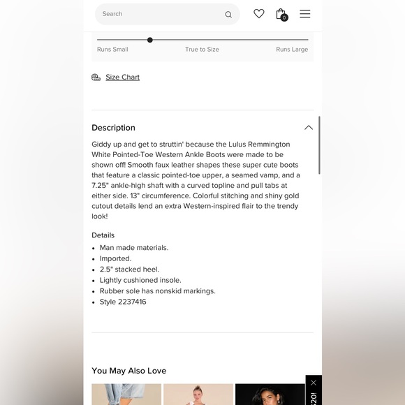 Lulu's White Heeled Boots with Decorative Stitching - Picture 11 of 12